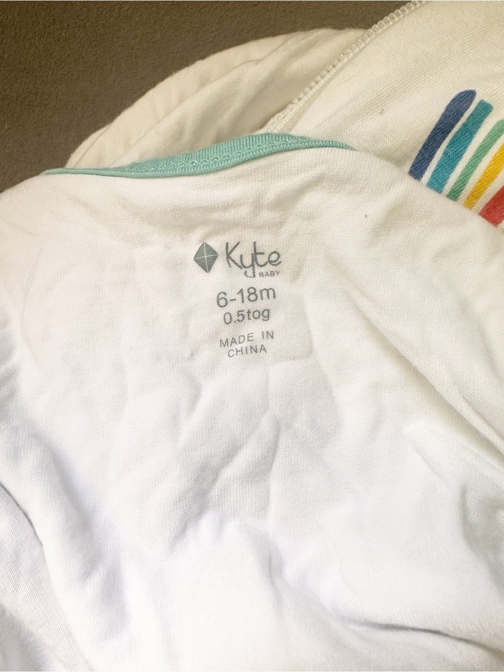 Kyte Baby Sleep Sack Old Version Rainbow 6-18M 0.5 TOG - Picture 5 of 7